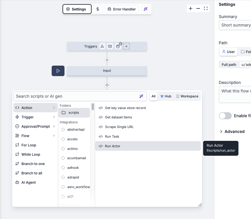 Apify Flow