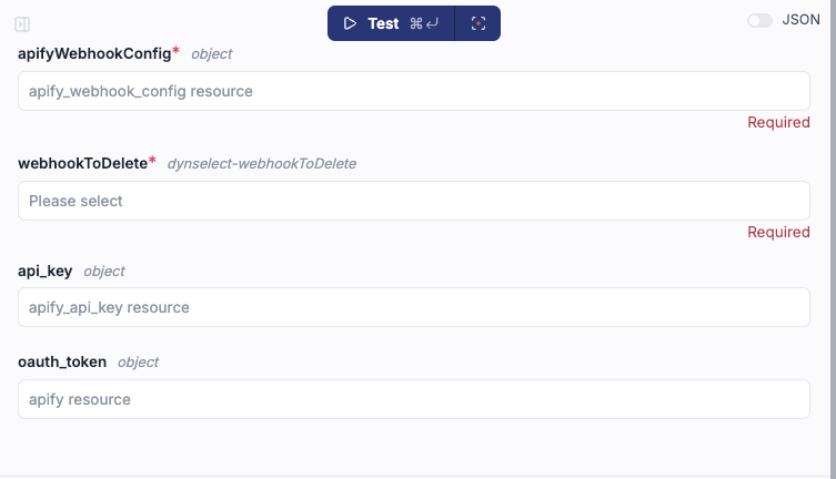 Apify Webhook
